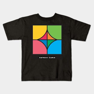 Astroid Abstract Pattern - Mathematical Curve - Hardcore Nerd Kids T-Shirt